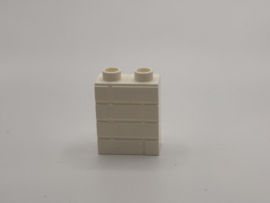 Blok met steenmotief wit Duplo