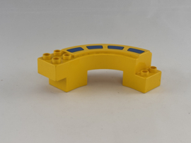 Monorail bocht geel met strepen Duplo