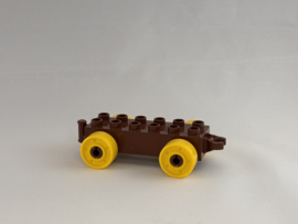 Kar/aanhanger bruin geel Duplo