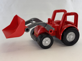 Tractor met schep rood  Duplo