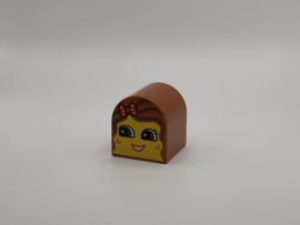 Boogblok medium bruin gezicht meisje Duplo