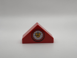 Puntdak rood (Mickey Mouse) klok Duplo
