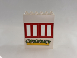 Geveldeel met ramen rood Duplo