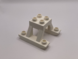 Onderstel helikopter / vliegtuig wit hoog Duplo