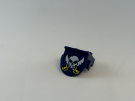 Gevelsteen donkerblauw doodshoofd Duplo