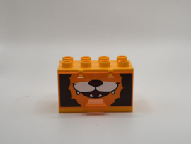 Blok met luik / klep  leeuwen mond Duplo