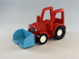 Tractor rood met schep Duplo