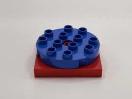 Draaischijf rood / blauw Duplo