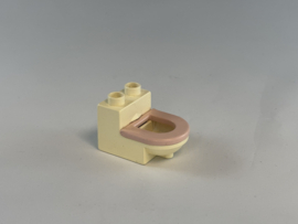 Toilet / wc wit lichtroze Duplo
