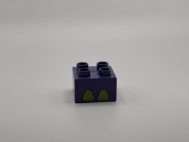 Poot op blok paars Duplo