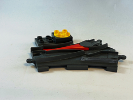Wissel treinrails met draaiknop donkergrijs Duplo
