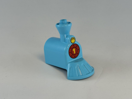 Voorkant met Koeienvanger en stoomfluit trein azuurblauwe met 1 Duplo