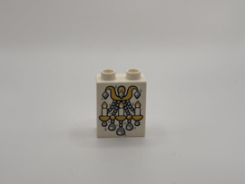 2 nops blok hoog wit kroonluchter Duplo