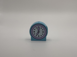 Blok rond 2 nops medium blauw klok paars Duplo