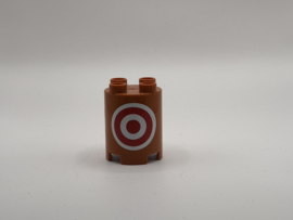 Schietschijf op blok / paaltje bruin Duplo