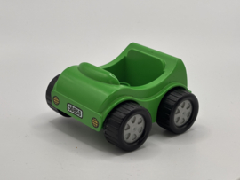 Raceauto groen met grijze velg Duplo