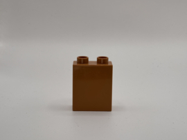 2 nops blok hoog roodachtig bruin Duplo