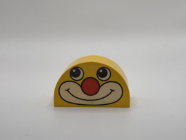 Halfrond blok clown geel Duplo