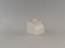 Blok afgeronde kant wit Duplo