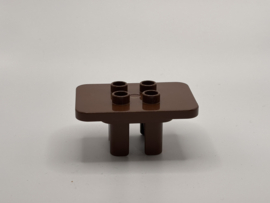 Tafel rechthoekig  donkerbruin Duplo