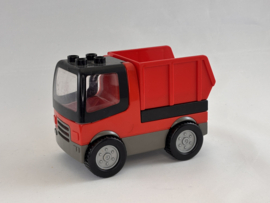 Vrachtwagen rood met kiepbak Duplo