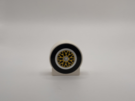 Blok rond 2 nops wit band Duplo