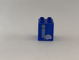 Blok 4 nops hoog blauw I Duplo