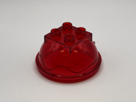 Deksel met ring transparant rood ballenbaan Duplo