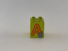 Blok 4 nops hoog limoengroen A Duplo