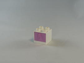 Ladekast wit met licht roze lade Duplo