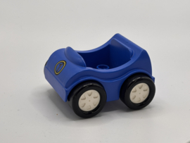 Raceauto blauw nr. 1 met witte velg Duplo