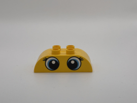 Ogen op blok afgerond geel  Duplo