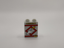 2 nops blok hoog lichtgrijs cement Duplo