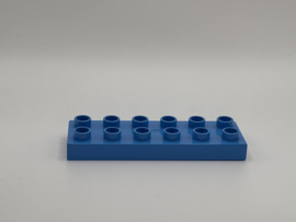 12 nops plat donker azuurblauw Duplo