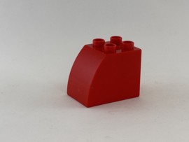 Blok afgeronde kant hoog rood Duplo