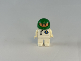 Racer wit nummer 2 met groene helm Duplo