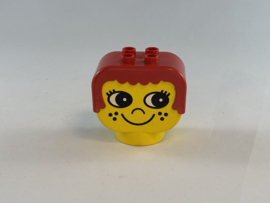 Kop meisje sproeten en rood haar Duplo