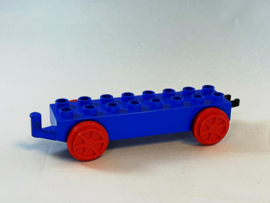 Onderstel wagon lang blauw Duplo