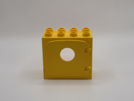 Kozijn geel met rond raam / deur geel 2x4 Duplo