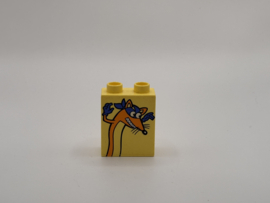 2 nops blok hoog Swieber (Dora) helder lichtgeel  Duplo