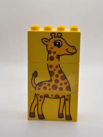 Giraf puzzel blokken geel Duplo