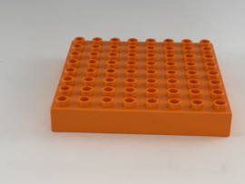 Plaat 8x8 oranje hoog Duplo