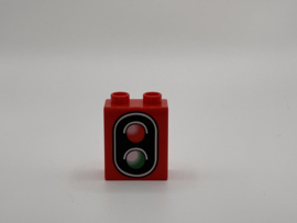 2 nops blok hoog rood stoplicht Duplo