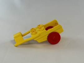Paardenkar / menwagen geel Duplo