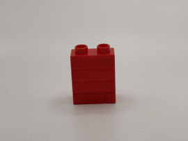 Blok met steenmotief rood Duplo