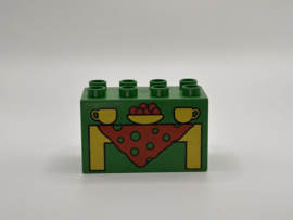Tafel op blok hoog groen Duplo