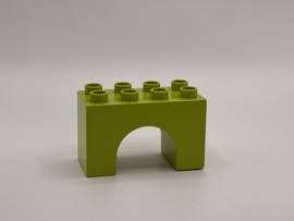 8 nops blok hoog met boog limoengroen Duplo