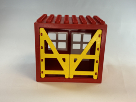 Huis rood met voor en achter deuren Duplo