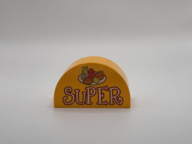 Halfrond blok super helder licht oranje  Duplo