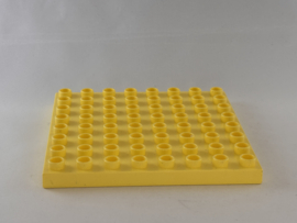 Plaat 8x8 helder lichtgeel Duplo